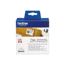 Brother DK-22225 ruban d'étiquette Noir sur blanc