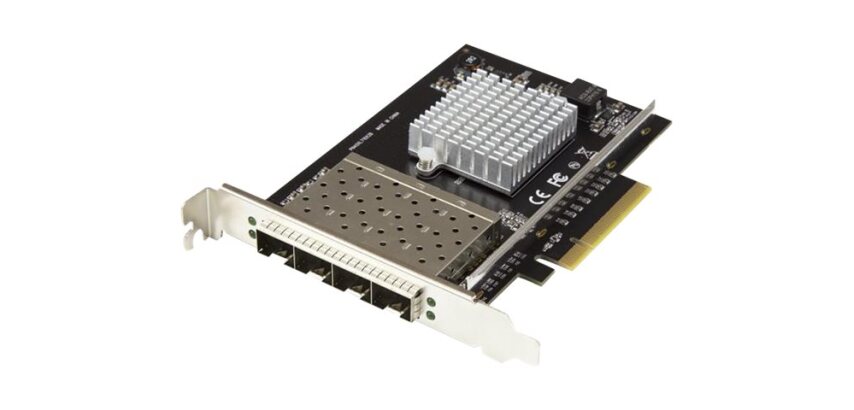 StarTech.com Carte Réseau 10G SFP+ à 4 Ports - Adaptateur Intel XL710 Open SFP+ - PCIe 10 Gigabit Ethernet Serveur NIC - Carte LAN à Fibre Optique 10GbE - Dell PowerEdge HPE ProLiant