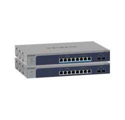 NETGEAR MS510TXUP commutateur réseau Géré L2/L3/L4 10G Ethernet (100/1000/10000) Connexion Ethernet, supportant l'alimentation via ce port (PoE) Gris, Bleu