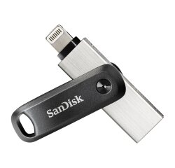 SanDisk iXpand lecteur USB flash 64 Go USB Type-A / Lightning 3.2 Gen 2 (3.1 Gen 2) Noir, Argent