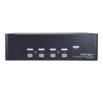 StarTech.com Switch KVM double affichage DisplayPort 4K 60 Hz à 4 ports avec hub USB 2.0 intégré