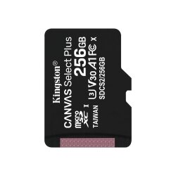 Kingston Technology Carte micSDXC Canvas Select Plus 100R A1 C10 de 256 Go sans ADP
