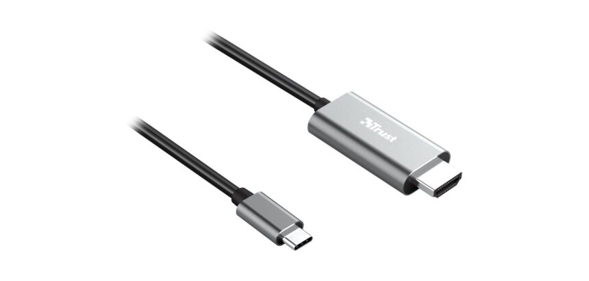 Trust Calyx adaptateur graphique USB Noir, Métallique