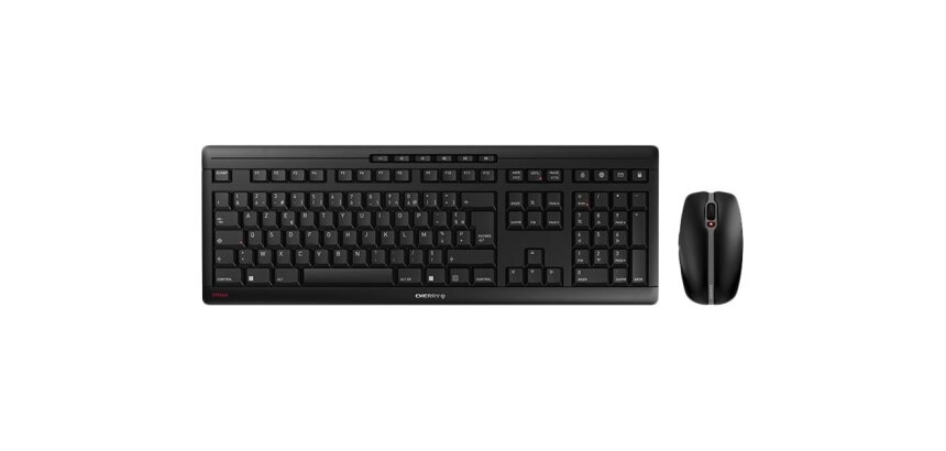 CHERRY Stream Desktop Recharge clavier Souris incluse Universel RF sans fil AZERTY Français Noir
