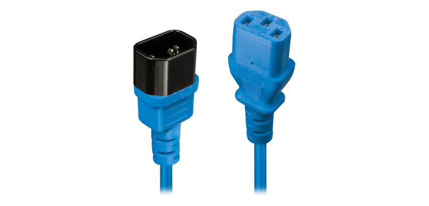 Lindy câble électrique couleur Coupleur C14 Coupleur C13 - 1 M