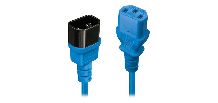 Lindy câble électrique couleur Coupleur C14 Coupleur C13 - 1 M