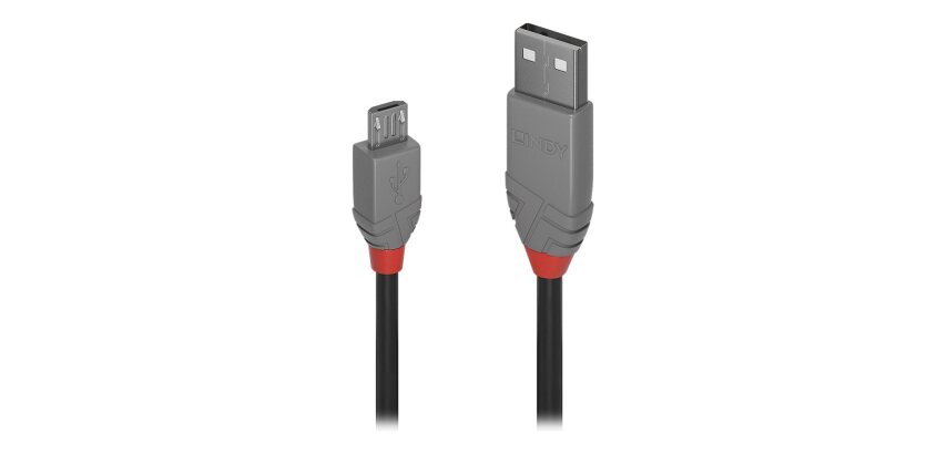Lindy Câble USB 2.0 type A vers Micro-B, Anthra Line, 5m