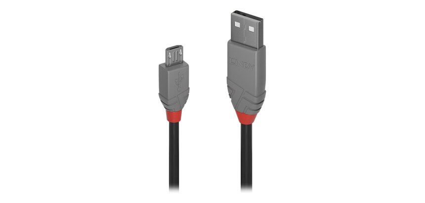 Lindy Câble USB 2.0 type A vers Micro-B, Anthra Line, 5m