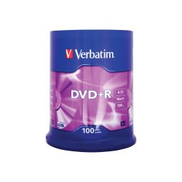 Verbatim - DVD+R x 100 - 4.7 Go - support de stockage