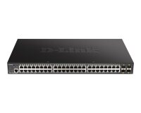 D-Link DGS-1250-52XMP Géré L3 Connexion Ethernet, supportant l'alimentation via ce port (PoE) Noir