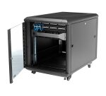 StarTech.com Armoire Rack Serveur 12U à 4 Montants, Armoire Verrouillable 19" pour Ordinateur/AV/Équipement IT, Rack Réseau pour Bureau/Domicile avec Roulettes et Rails de Montage Ajustables