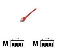 MCL Cable RJ45 Cat5E 0.5 m Red câble de réseau Rouge 0,5 m U/UTP (UTP)