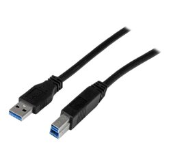 StarTech.com Câble Certifié USB 3.0 (5Gbps) A vers B 1 m - M/M - Cordon USB3 SuperSpeed USB A USB B