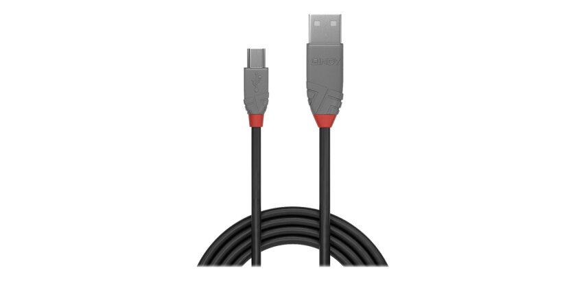 Lindy Câble USB 2.0 type A vers Mini-B, Anthra Line, 2m