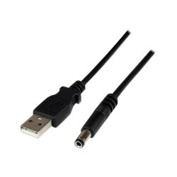StarTech.com Câble d'alimentation USB vers connecteur annulaire de type N 5 V CC de 1 m - USB A vers V CC de 5,5 mm