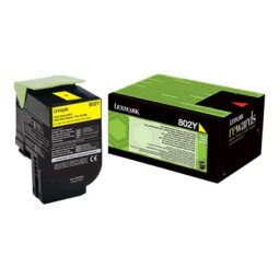 Lexmark 802Y - yellow - original - toner cartridge - LCCP, LRP