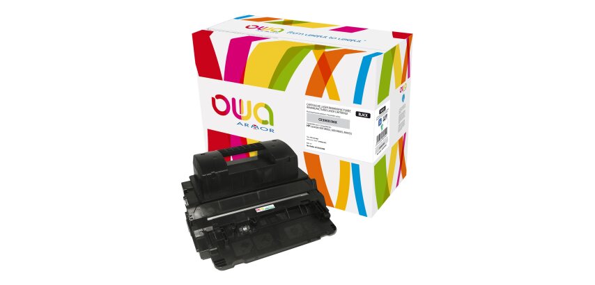 Toner remanufacturé OWA - haute capacité - Noir - pour HP 90X