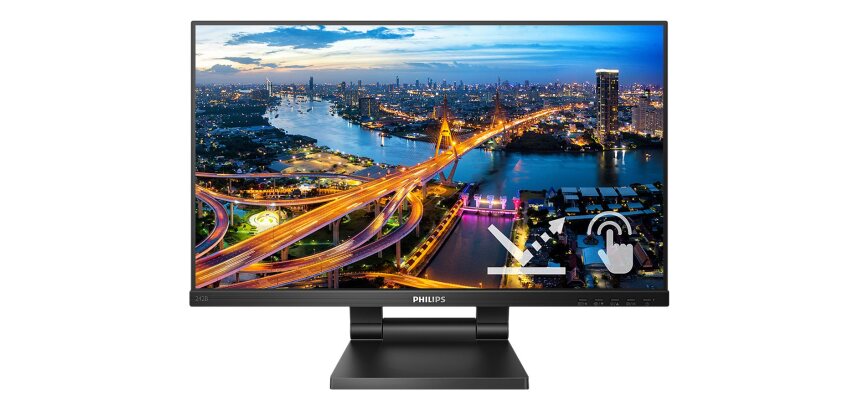 Philips 242B1TC/00 écran plat de PC 60,5 cm (23.8") 1920 x 1080 pixels Full HD LED Écran tactile Noir