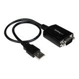 StarTech.com Câble Adaptateur de 30 cm USB vers Série DB9 RS232 - Mémorisation de Port COM