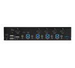 StarTech.com Commutateur KVM HDMI à 4 Ports - Moniteur Unique 4K 60Hz Ultra HDR - Commutateur KVM de Bureau HDMI 2.0 avec Hub USB 3.0 à 2 Ports (5Gbps) et 4x USB 2.0 HID, Audio - TAA