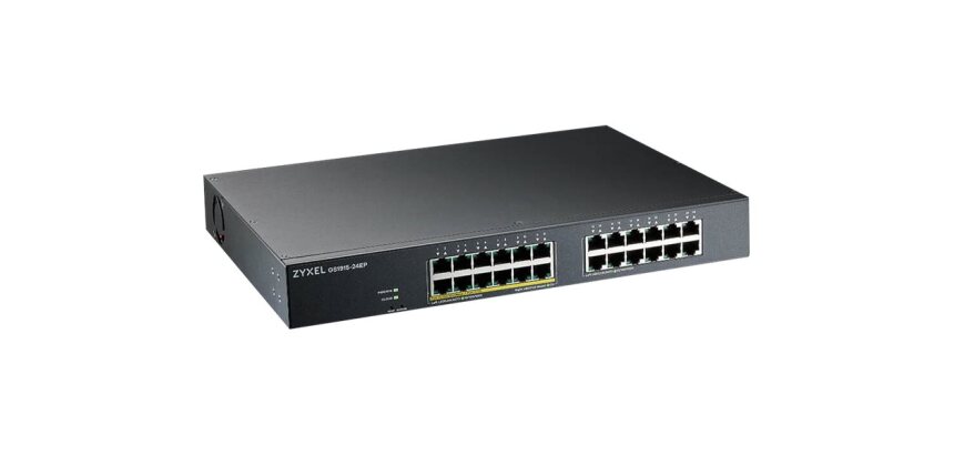 Zyxel GS1915-24EP Géré L2 Gigabit Ethernet (10/100/1000) Connexion Ethernet, supportant l'alimentation via ce port (PoE) 1U Noir