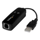 StarTech.com Modem Fax USB 2.0 - Modem Externe Matériel 56K Dial Up V.92 /Dongle/Adaptateur - Modem Fax pour PC Portable - Prise Téléphonique USB - Modem Données USB - Fax Réseau/CMR/POS