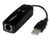 StarTech.com Modem Fax USB 2.0 - Modem Externe Matériel 56K Dial Up V.92 /Dongle/Adaptateur - Modem Fax pour PC Portable - Prise Téléphonique USB - Modem Données USB - Fax Réseau/CMR/POS