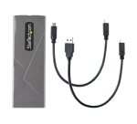 StarTech.com Boîtier Externe SSD M.2 NVMe/SATA - Boîtier Disque Dur SSD M.2 PCIe/SATA - Boîtier SSD M.2 - Boîtier pour SSD M.2 avec Câbles Hôtes USB-C et USB A - Boîtier M.2 NVMe Compatible 2230/2242/2260/2280