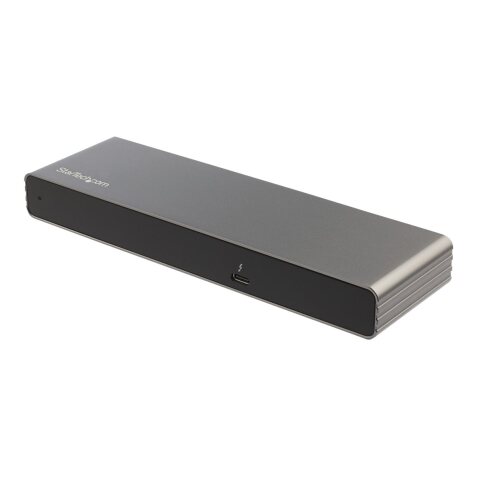 StarTech.com Dock Thunderbolt 3 pour PC portable - Station d'Accueil TB3 à Double Écran Dual 4k 60Hz - Displayport, HDMI & 1080p VGA - 85W Power Delivery - 2x USB-A - GbE - Windows & Mac