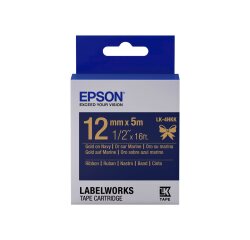 Epson Ruban satin pour étiqueteuse LK-4HKK Or/Marine 12 mm (5 m)