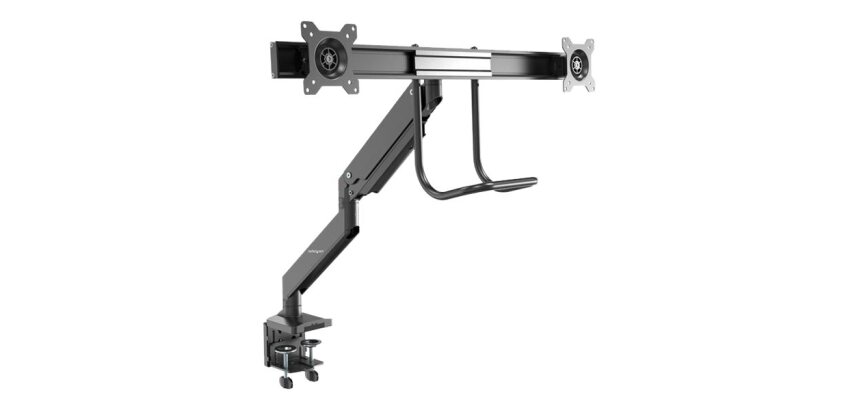 StarTech.com Double Bras pour Écrans PC jusqu'à 32"(8kg) - Double Affichage - Réglage de Hauteur Synchronisé - Pour Moniteurs VESA de 43 cm à 81 cm