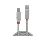 Lindy Câble USB 2.0 type A vers B, Anthra Line, Gris, 2m