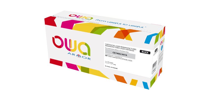 Toner remanufacturé OWA - standard - Noir - pour HP CE740A