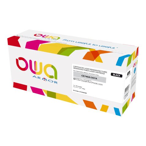 Toner remanufacturé OWA - standard - Noir - pour HP CE740A