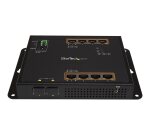 StarTech.com Switch Industriel POE+ Gigabit Ethernet 8 ports - 2 connexions MSA SFP - 30W - Switch Gbe Haute Puissance L2 adminstrable renforcé - Fixation murale Rail DIN IP-30/ -40C° à 75C°