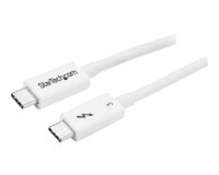 StarTech.com Câble Thunderbolt 3 de 50 cm - 40 Gb/s - Compatible Thunderbolt, USB et DisplayPort - Blanc