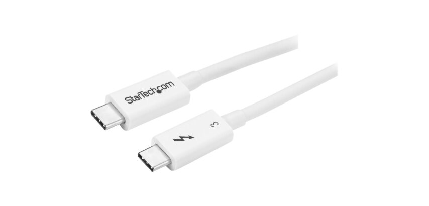 StarTech.com Câble Thunderbolt 3 Passif de 50 cm, 40 Gbps, 100W PD, Vidéo 4K/5K, Câble Thunderbolt, Compatible avec USB4/DP Alt Mode, Thunderbolt 4, USB 3.2/Type-C
