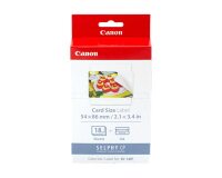 Canon Jeu d'encre couleur et de papier autocollant au format 54 x 86 mm KC-18IF, 18 feuilles