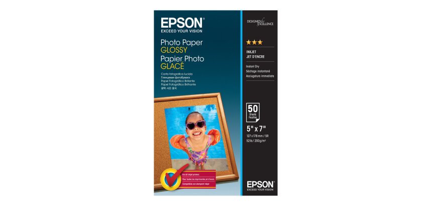 Epson - papier photo - brillant - 50 feuille(s) - 127 x 178 mm - 200 g/m²