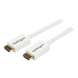 StarTech.com Câble HDMI CL3 avec Ethernet - 3m - Câble Ultra HDMI Mural - Cordon HDMI Haut Débit 4K 30Hz UHD - 10.2 Gbps - Câble Vidéo/Affichage HDMI 1.4 - 30AWG - Blanc