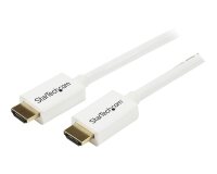 StarTech.com Câble HDMI CL3 avec Ethernet - 3m - Câble Ultra HDMI Mural - Cordon HDMI Haut Débit 4K 30Hz UHD - 10.2 Gbps - Câble Vidéo/Affichage HDMI 1.4 - 30AWG - Blanc