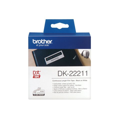 Brother DK-22211 - Rouleau d'étiquettes original – Blanc, 29 mm x 15,24 m
