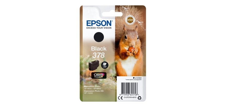 Epson Squirrel Encre noire Claria Photo HD Écureuil 378