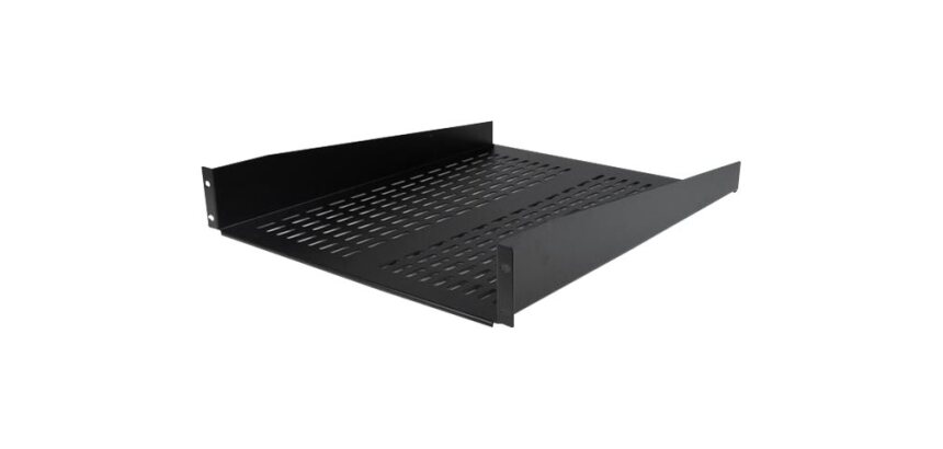 StarTech.com Étagère pour Rack Serveur 2U - Plateau Cantilever Universel Ventilé pour Rack et Armoire d'équipement Réseau 19" - Acier Haute Résistance - Capacité de Poids 23kg - Étagère de 55,8cm de Profondeur