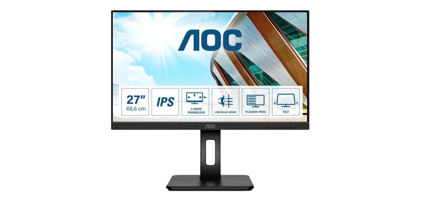 AOC P2 27P2Q écran plat de PC 68,6 cm (27") 1920 x 1080 pixels Full HD LED Noir