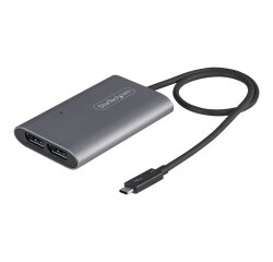 StarTech.com Adaptateur Thunderbolt vers Dual DisplayPort DP 1.4 - Adaptateur Thunderbolt vers Double 4K 60Hz DP ou Single Vidéo 8K/5K - TB vers Double Écran DisplayPort - Mac/Windows