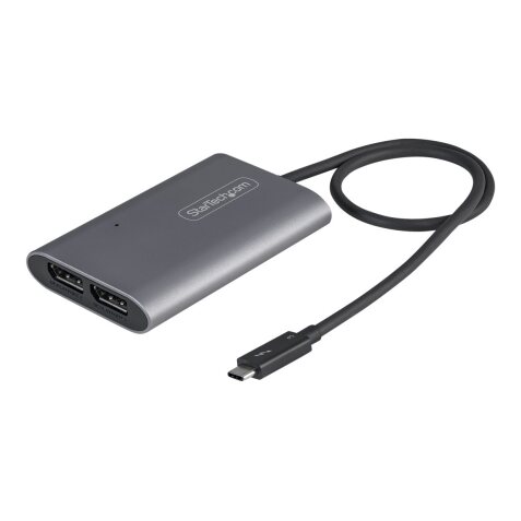 StarTech.com Adaptateur Thunderbolt 3 vers Dual DisplayPort DP 1.4 - Adaptateur Thunderbolt 3 vers Double 4K 60Hz DP ou Single Vidéo 8K/5K - TB3 vers Double Écran DisplayPort - Mac/Windows