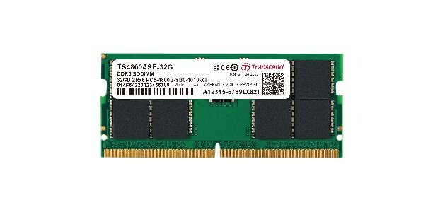 Transcend JetRam JM4800ASE-32G module de mémoire 32 Go 1 x 32 Go DDR5 262-pin SO-DIMM
