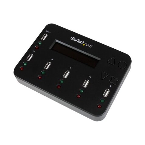 StarTech.com Duplicateur et Effaceur Autonome de 1 à 5 clés USB, Copieur de Plusieurs Clés USB, Copie Système et Fichier et Secteur par Secteur, 1,5 Go/min, Effacement en 3 Passes, Affichage LCD