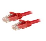 StarTech.com Câble réseau Cat6 Gigabit UTP sans crochet de 15m - Cordon Ethernet RJ45 anti-accroc - M/M - Rouge